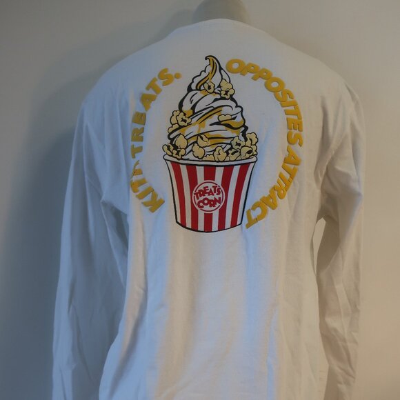 Womens Kith White Multi Long Sleeve Opposites Attract Graphic T- Shirt Top XS - Picture 8 of 14